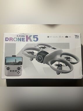 Mini Drone Packaging - Light Gray & White Icons